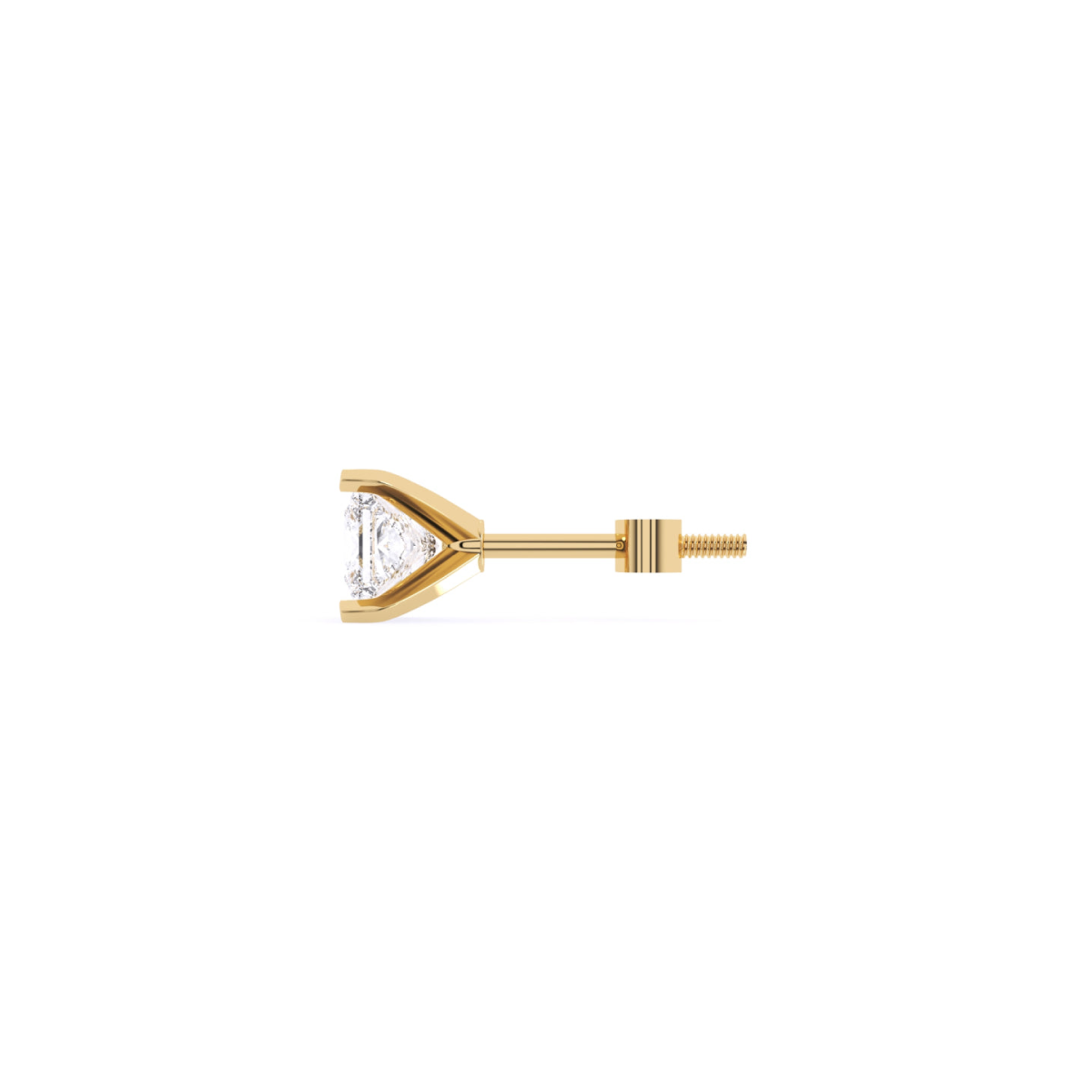 Delicate Princess Solitaire Stud Earrings